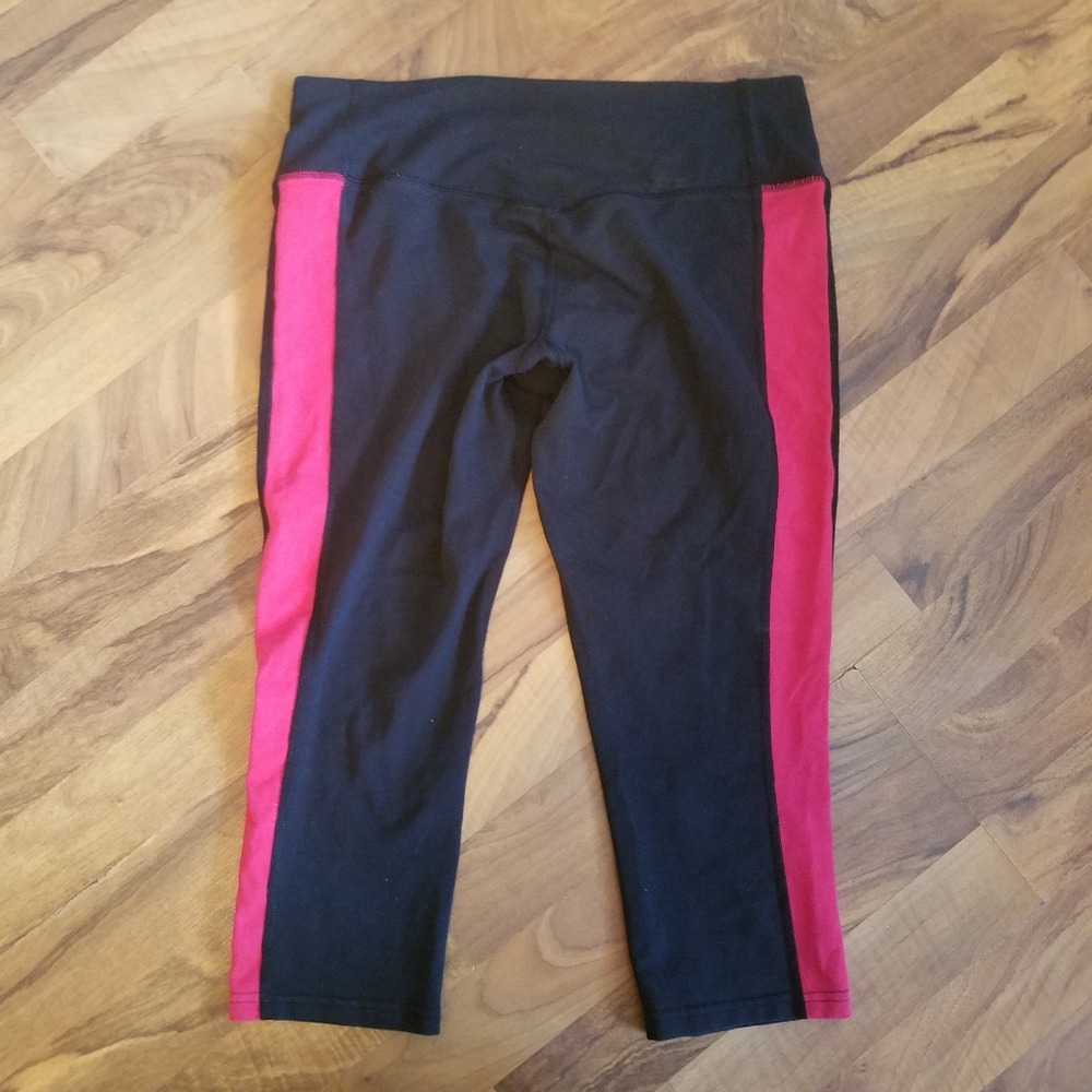 Nike Leggings Womens Medium Capri Dri-Fit Pull On Running Black Tub1 - Picture 4 of 9